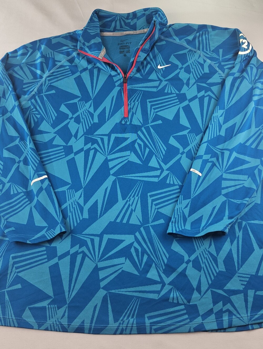 Nike Women’s Dri-Fit Aqua Geo-Print Running 1/4 Zip Pullover Long Sleeve Size 3X